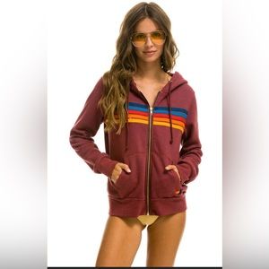 Aviator Nation 5 Stripe Hoodie - Pilled